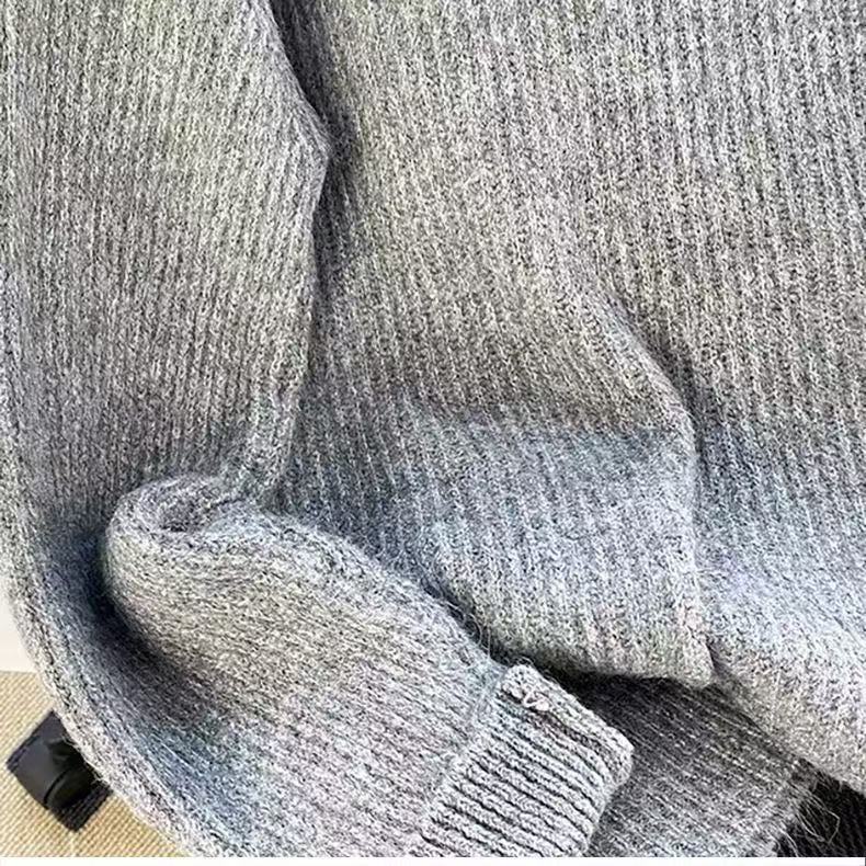 2024 Women's Autumn/Winter Grey Sweater Knitwear